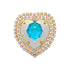 Broša "Kristāla Sirds (Aurora Borealis)" ar Swarovski™ kristāliem